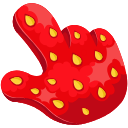 Strawberry Texture hand cursor