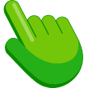 The Green hand cursor