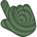 The Green Illusion hand cursor