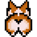 Welsh Corgi Pixel hand cursor