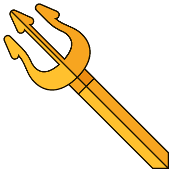 The Little Mermaid and trident arrow cursor