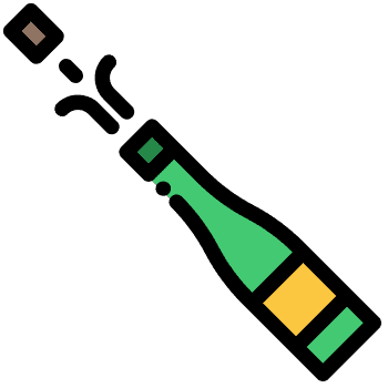 New Year champagne arrow cursor