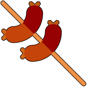 Sausages at the stake arrow cursor