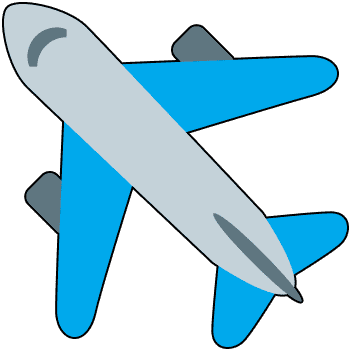 Airplane and Suitcases arrow cursor