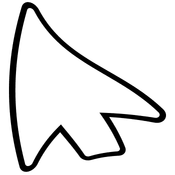 Curved arrow cursor