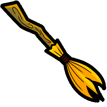 Halloween:  Broom and Pumpkin arrow cursor