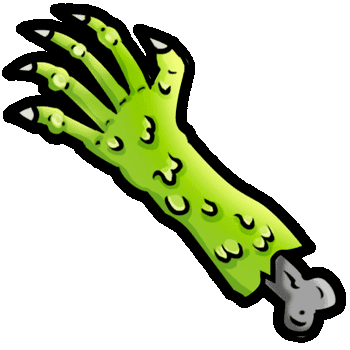 Halloween hand and zombies arrow cursor