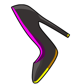 Shoes and sunglasses arrow cursor