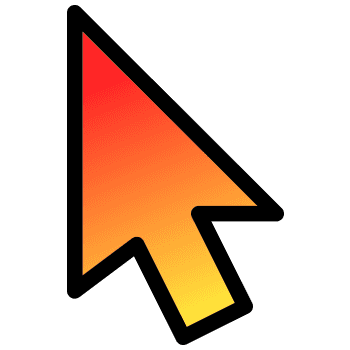 Orange gradient arrow cursor