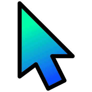 Turquoise gradient arrow cursor