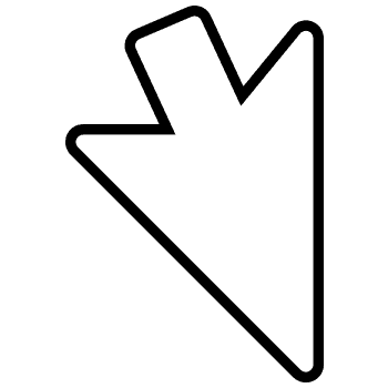 Upside down arrow cursor