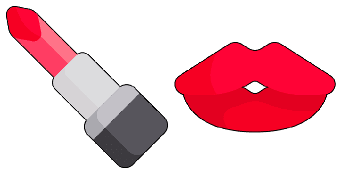 Lipstick and lips