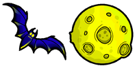 Halloween bat and moon