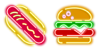 Hot dog and hamburger