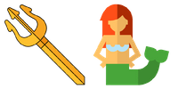 The Little Mermaid and trident