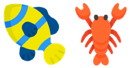 The Little Mermaid Flounder and Sebastian