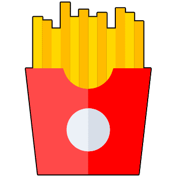 Roll and french fries hand cursor