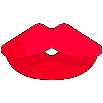 Lipstick and lips hand cursor