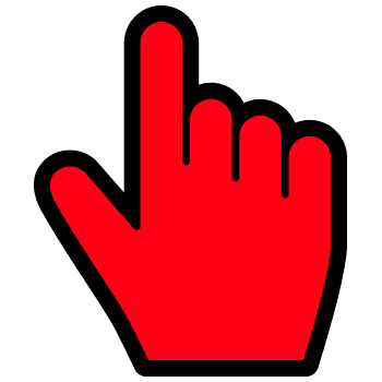 Red hand cursor