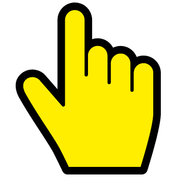 Yellow hand cursor