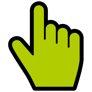 Light Green hand cursor