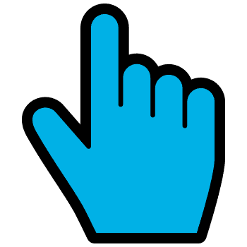 Blue hand cursor