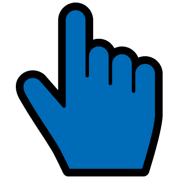 Blue hand cursor