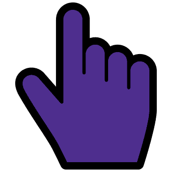 Purple hand cursor