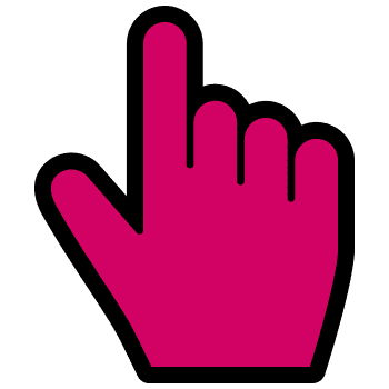 Burgundy hand cursor