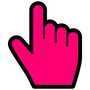 Pink hand cursor