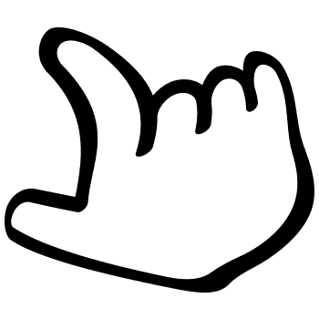 Curved hand cursor