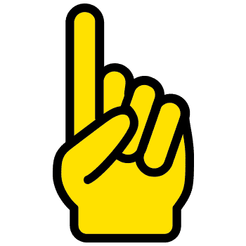 Yellow hand cursor