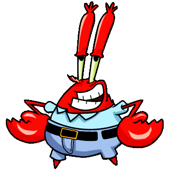 Mr. Krabs and Krabby Patty hand cursor