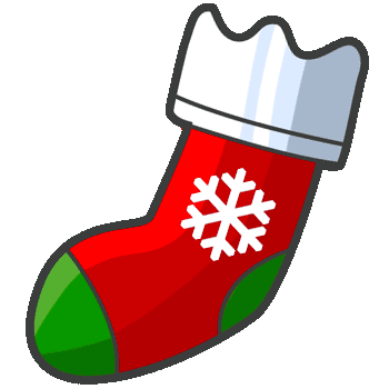 Caramel cane and Christmas sock hand cursor