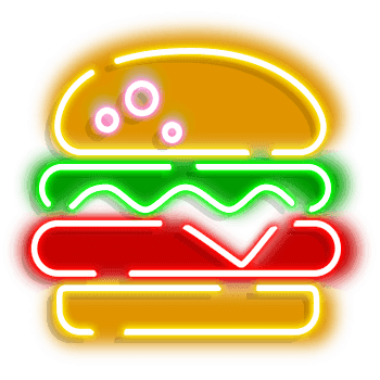 Hot dog and hamburger hand cursor