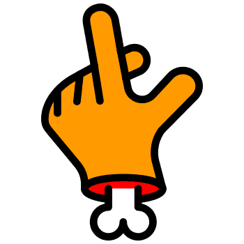 Orange hand hand cursor