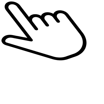 Flattened hand cursor